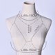 thumbnail image 3 of CENTEC Fashion Ladies Breast Chain Adjustable Body Jewelry Body Chain Party Decoration Hollow Bikini Metal Rhinestone Simple Necklace, 3 of 4
