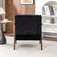 thumbnail image 5 of Leumius Mid Century Modern Accent Chair,Upholstered Reading Armchair with Solid Wood Frame,Accent Chair for Living Room Bedroom Apartment, Easy Assembly,Black, 5 of 14