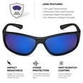 thumbnail image 3 of Xagger Wrap Around Sport Polarized Sunglasses for Men Women Running Driving Fishing TR90 Frame Glasses, 3 of 6
