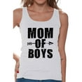 thumbnail image 1 of Awkward Styles Women's Mom of Boys Motherhood Mother's Day Graphic Tank Tops Black Arrow, 1 of 4