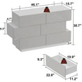 thumbnail image 3 of KULAGAGA 6 Drawer Dresser, White Dresser Chest of Drawers for Bedroom Living Room, 3 of 7