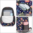 thumbnail image 4 of Pioneer Flower Floral Print Pattern 17" School Backpacks for Teens,Waterproof Oxford Fabric,S-Shape Padded Straps for School,Travel,Hiking,Camping, 4 of 5