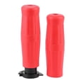 thumbnail image 1 of 2pcs 7/8in Vintage Rubber Throttle Handlebar Anti-Slip Motorcycle Handle Grip Modified PartsRed, 1 of 5