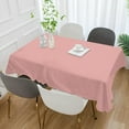 thumbnail image 5 of Plain Light Red Solid Color Tablecloth 54" x 54" Rectangle Table Cloth Cover Tabletop Fabric for Indoor Dining Room Outdoor Party Picnic Camping Restaurant House Decor, 5 of 7