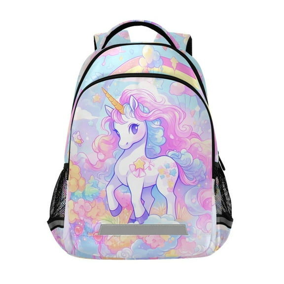 ALAZA Unicorn with Rainbow Backpack Elementary School Bag Bookbag Travel Rucksack