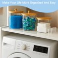 thumbnail image 4 of Twniayv 3-Pack Airtight Laundry Storage Containers with Lids - Clear Plastic Detergent Organizers for Laundry Room Organization, Scented Bead Dispenser (2Round2+1Rectangle), 4 of 6