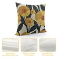 thumbnail image 4 of SHANXI Navy Blue Yellow Floral Spring Boho Rustic Art Flower Decorative Throw Pillow Cases Outdoor Farhouse Decor for Sofa Couch Bed 12x12in, 4 of 5