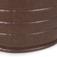 thumbnail image 4 of GDF Studio Conrail Contemporary Faux Leather Channel Stitch Pouf, Brown Cylinder, 4 of 8