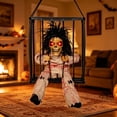 thumbnail image 4 of Gumesh Halloween Decorations, Animated Halloween Decor,Clown Scary Skull Cage Prop with Motion Activated, Spooky Hanging Ghost Light Up Eyes for Haunted House Indoor Outdoor Decor, 4 of 6