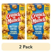 (2 pack) CRUNCH 'N MUNCH Buttery Toffee Popcorn with Peanuts, 12 oz.