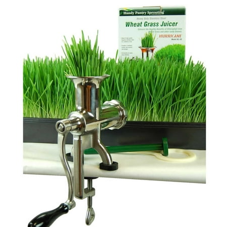 Handy Pantry HJ Hurricane Stainless Steel Manual Wheatgrass Juicer - Hand Crank Wheat Grass Juice