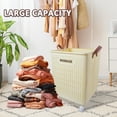 thumbnail image 6 of Koomade Large Foldable Wheeled Laundry Hamper with Handles and Ventilated Design, 6 of 8