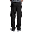 thumbnail image 4 of Hsovts Baggy Cargo Sweatpants for Men Plus Size Drawstring Waist Joggers with Pockets Open Bottom Athletic Sweat Pants Black 4xL, 4 of 8