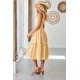 thumbnail image 2 of Cismea Vestido de Verano sin Mangas con Un Hombro para Mujer Vestido Bohemio con Estampado Floral Smocked Midi Vestido Largo con Volantes en Niveles（Amarillo） Cismea falda, 2 of 3