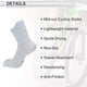 thumbnail image 4 of Calcetines de ciclismo Unique Bargains, secado rápido, antideslizantes, absorbentes de sudor, desodorantes y anti-fricción, blancos, tamaño M, neutros y universales, 4 of 7