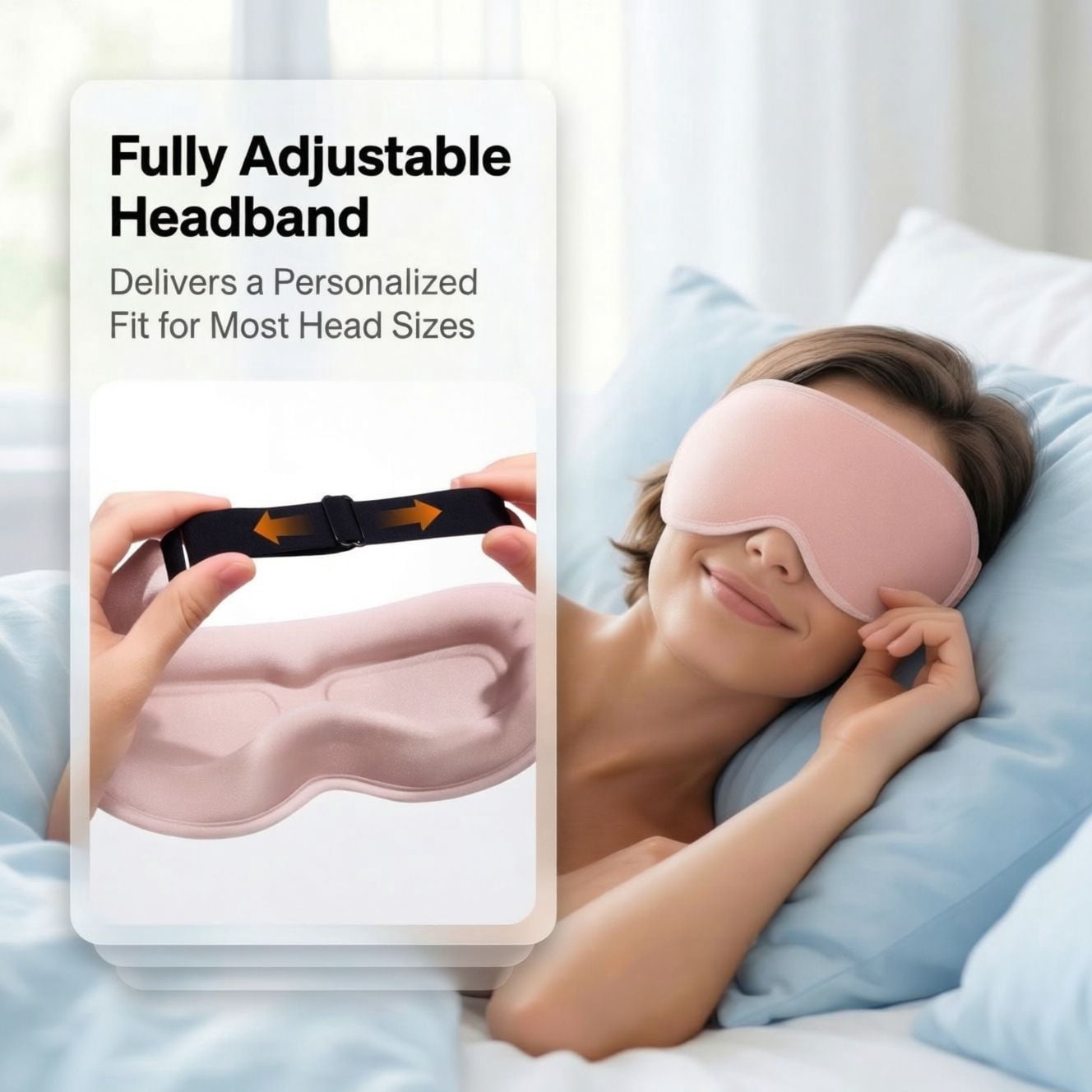 FACEMOON 2 Pack Adult Weighted Sleep Mask – 99% Light Blocking Comfort | Memory Foam Zero Pressure Design | Lash Extension Safe for Travel