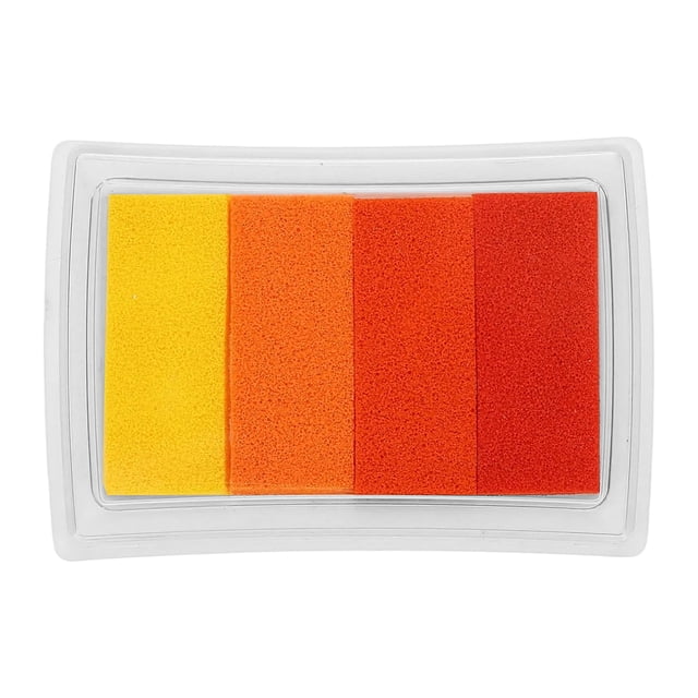 Craft Ink Pad for Rubber Stamp, Washable Stamp Pad Card Making Stamping Scrapbook Fingerprint Footprint Handprint Orange