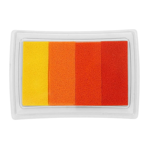 3"x2.2" Craft Ink Pad for Rubber Stamp, Washable Stamp Pad Card Making Stamping Scrapbook Fingerprint Footprint Handprint, Orange