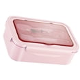 thumbnail image 2 of Bento Lunch Box Set Plástico A prueba de fugas Comida Contenedor Cuchara Tenedor para adultos Niños, Rosa sidaley HA004158-02, 2 of 7