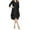 Black, variant on Tarmeek Womens Two Piece Set Wedding Guest Dress Round Neck Solid Color Chiffon Flowy Midi Dress with Jacket Mother of The Bride Dress Holiday Beach Sundress Summer Casual Dress