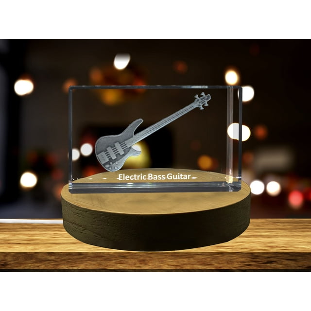 Bass Guitar 3D Engraved Crystal 3D Engraved Crystal Keepsake/Gift/Decor/Collectible/Souvenir