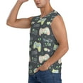 thumbnail image 3 of Goofa Gamers Printed Men's Sleeveless T-Shirt - Athletic Gym Workout Tank Top for Men - Moisture-Wicking, UPF 30+ Quick-Dry Muscle Tee-3X-Large, 3 of 8