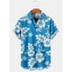 thumbnail image 2 of Camisas hawaianas para hombre con estampado floral Aloha en 3D, manga corta, botones, para uso diario, para playa, 2 of 5
