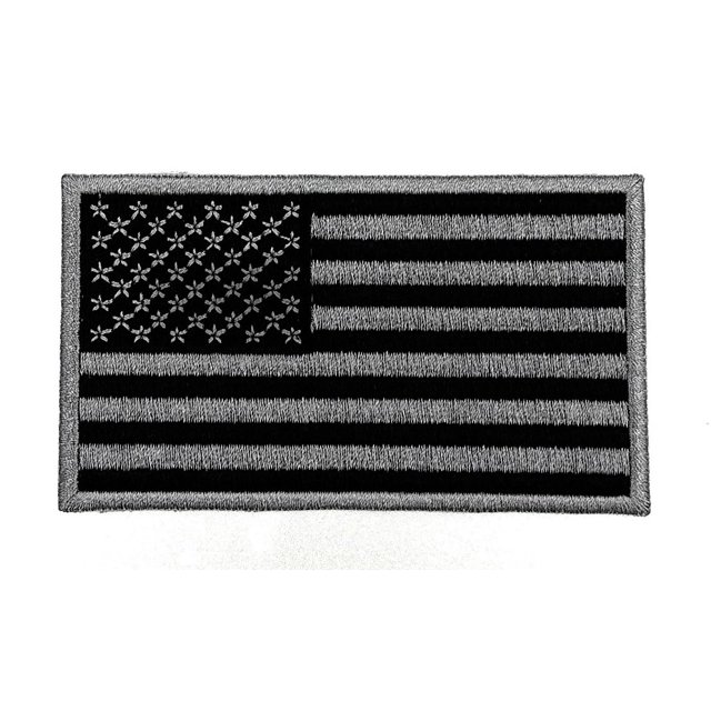 Parche De Bandera Aeisage, Parche De Bandera Estadounidense Para Planchar En Blanco Y Negro, Parches De Bandera Nacional Bordados De Primera Calidad Para Uniformes Temáticos Patrióticos, Camisetas