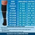 thumbnail image 6 of Plus Size Unisex Compression Stockings 15-20mmHg - by Absolute Support - Black, 2X-Large, 6 of 10