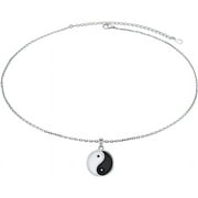 S925 Sterling Silver Yin Yang Tai Chi Choker Necklace - Short Dainty Pendant for Women | Elegant Jewelry