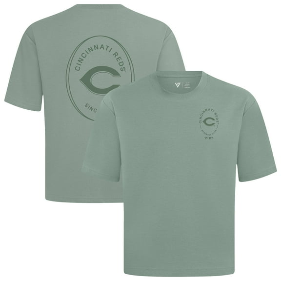 Men's Levelwear Green Cincinnati Reds Register Oversized Luxe Signature Knit T-Shirt