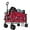 Red, variant on Heavy Duty Foldable Wagon for Beach, Extra Large Collapsible Foldable Wagon for Camping, All Terrain Beach Wagons Extended with Cup Holders for Sand