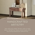 thumbnail image 3 of Maven Lane Veena Handmade Heritage Wooden Console Table, Brown Distressed Finish, 3 of 6