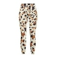 thumbnail image 5 of Renewold Star Leopard Print Brown Yoga Pants with Pockets for Women Full Length Lounge Leggings High Waist Tummy Control Running Pants Activewear Stylish Womens Leggings, S, 5 of 8