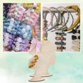 thumbnail image 7 of 2 Sets Hairpin Display Stand 2 Sizes Head Silhouette Hair Bow Holder Wooden Head Template Hair Bun Silhouette Showcase for s Fairs Booths Selling Boutique Personal Exhibition, 7 of 7
