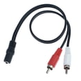 thumbnail image 4 of 40cm 3.5mm 1/8" Stereo Female Plug to 2 RCA Male Jack Aux Audio Y Cable Adapter, 4 of 6