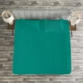 thumbnail image 3 of Ambesonne Teal Quilted Bedspread Set 3 Pcs, Knitting Sewing Hobby, King Size, Teal, 3 of 3