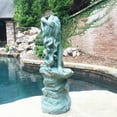 thumbnail image 5 of Homestyles 28 in. Giant Sexy Mermaid Sitting on Coastal Rock In Bronze Patina Beach Nautical Garden Statue, 5 of 6