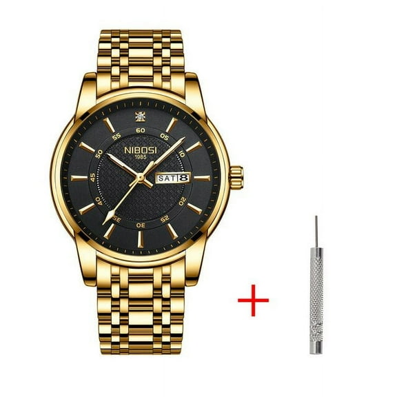NIBOSI Fashion Casual Watch Men Gold Clock Luxury Brand Watch For Men Simple Quartz Wristwatch Male Watches Relogio Masculino