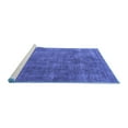 thumbnail image 2 of Ahgly Company Machine Washable Indoor Round Oriental Blue Industrial Area Rugs, 4' Round, 2 of 4