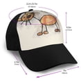 thumbnail image 2 of Naloa Brown Cat Cartoon Adult adjustable Print Baseball Hat, Patchwork curved brim baseball capfor Men and Women, One Size, 2 of 5
