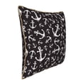 thumbnail image 2 of Fotbe Anchors Pattern Velvet Decorative Throw Pillow Covers with Elegant Piping, Soft Plush Cushion Cover for Sofa, Bed, Car, Office-16"x16", 2 of 8
