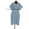 thumbnail image 2 of Rajbhoomi Handicrafts Women Kimono Robes Cotton Lightweight Robe Short Knit Bathrobe Sleepwear Ladies Loungewear, 2 of 4