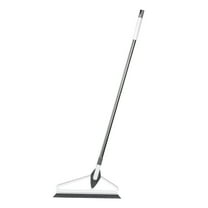 Heavy Duty Floor Squeegee with Telescopic Handle 12.6" Rubber Blade for Bathroom Tile,Shower Glass & Window Cleaning Adjustable 37-51 Inch Steel Pole for Household & Outdoor Use