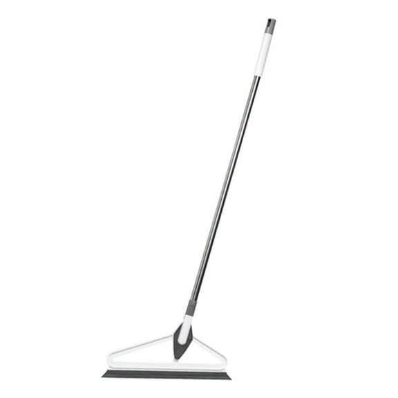 Heavy Duty Floor Squeegee with Telescopic Handle 12.6" Rubber Blade for Bathroom Tile,Shower Glass & Window Cleaning Adjustable 37-51 Inch Steel Pole for Household & Outdoor Use