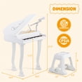thumbnail image 3 of Gymax 37 Keys Kids Piano Keyboard Toy Toddler Musical Instrument w/ Stool & Microphone, 3 of 9
