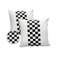 thumbnail image 2 of Outdoor Throw Pillow Cover Rural Black and White Buffalo Lattice Checked Waterproof Cushion Covers 2 Pack Gingham Pillow Cases Home Decoration for Patio Garden Couch Sofa, 2 of 7