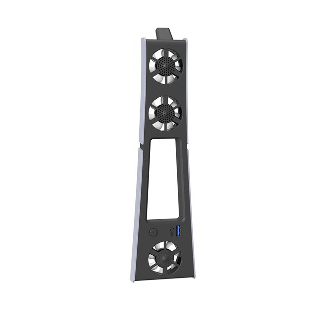 Slim Cooling Fan for PS5 Compact Design, 2-Speed Control, Blue LED Lights, USB3.0 Hub
