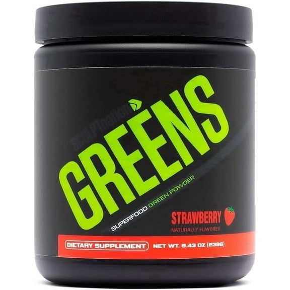 Sculpt Nation Greens Powder Superfood Blend Strawberry Flavor with Collagen 30 Servings 8.4305 Ounce