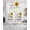 white, variant on Coral Red Sunshine Sunflower Swag Kitchen Curtains Sets for Windows 24 Inch Length, Pastoral Bees Farmhouse Floral Short Window Curtain Swags Valances and Tiers 3 Piece Set for Cafe/Dining Room